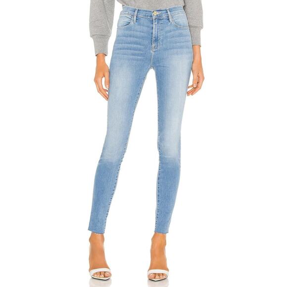 Frame Le High Skinny Raw After in Europa Wash - Picture 1 of 9